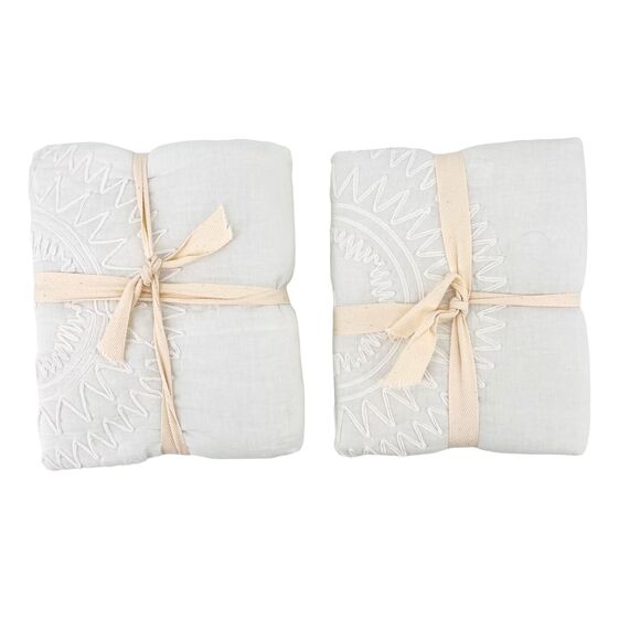 Southern Living Simplicity Tatum Medallion Stitch Pillow Sham Set Of 2 Standard - Picture 2 of 4